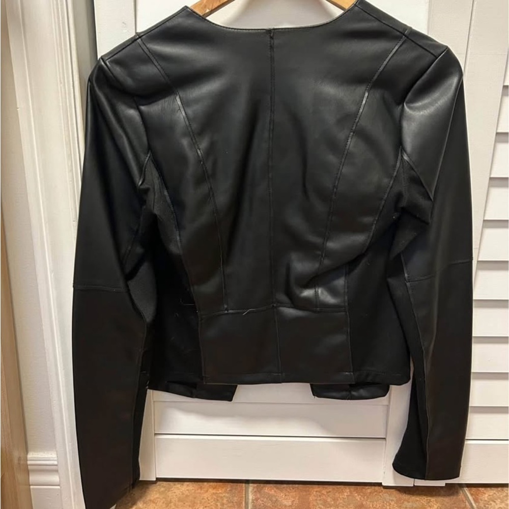 DYNAMITE Faux Leather Jacket Black - Picture 8 of 8